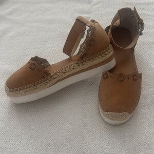 Vince Camuto Brown Espadrille Sandals